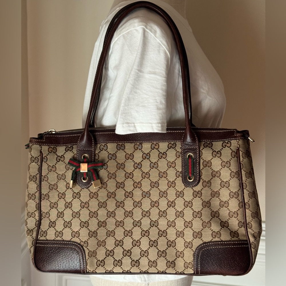 Vintage Gucci Monogram Medium Princy Tote